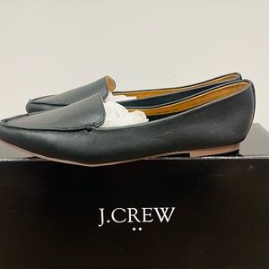 NEW J. Crew Black Leather Flats Timeless Design